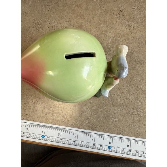 Vintage Bank blue birds and green flowers Has removable stopper - Picture 4 of 9